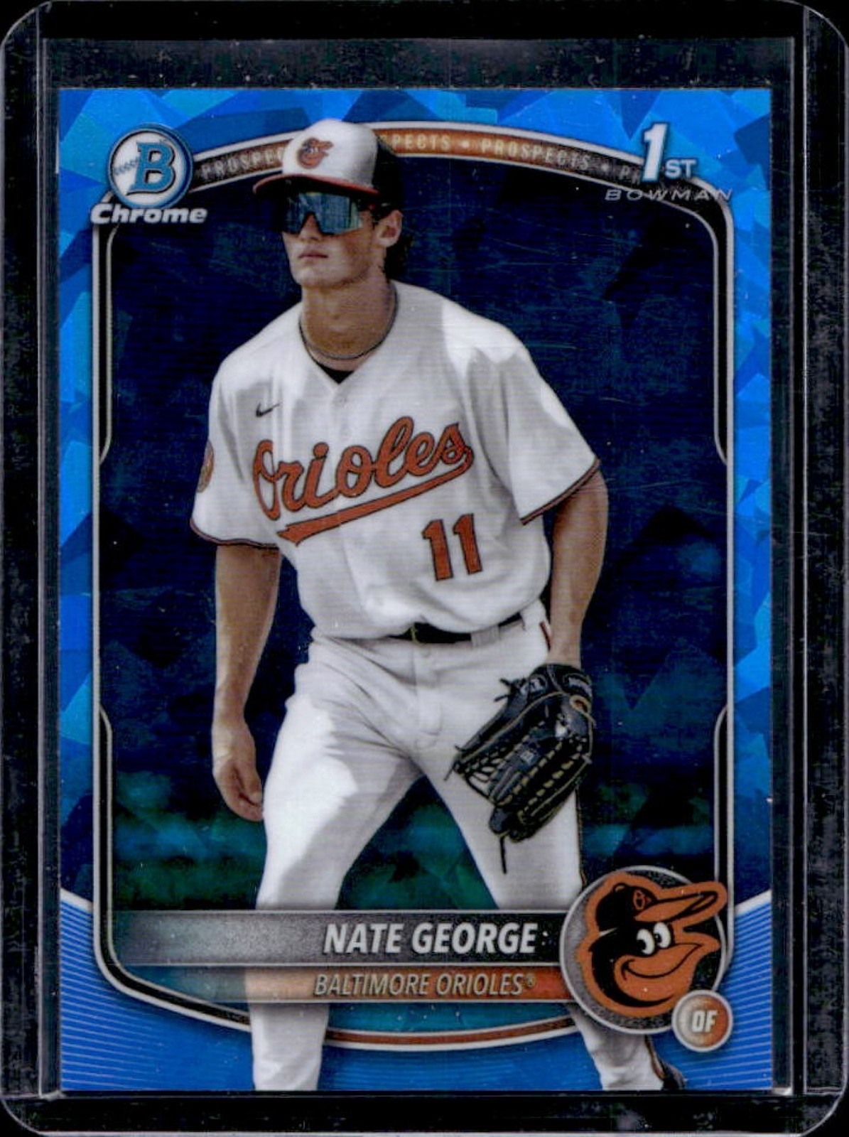 2025 Bowman Chrome Sapphire Nate George 1st #BCP-184 Orioles