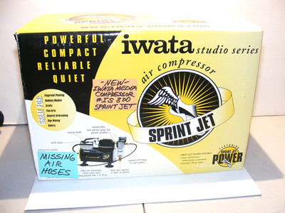NEW IWATA MEDEA STUDIO SERIES IS-800 SPRINT JET QUIET AIRBRUSH COMPRESSOR IS800