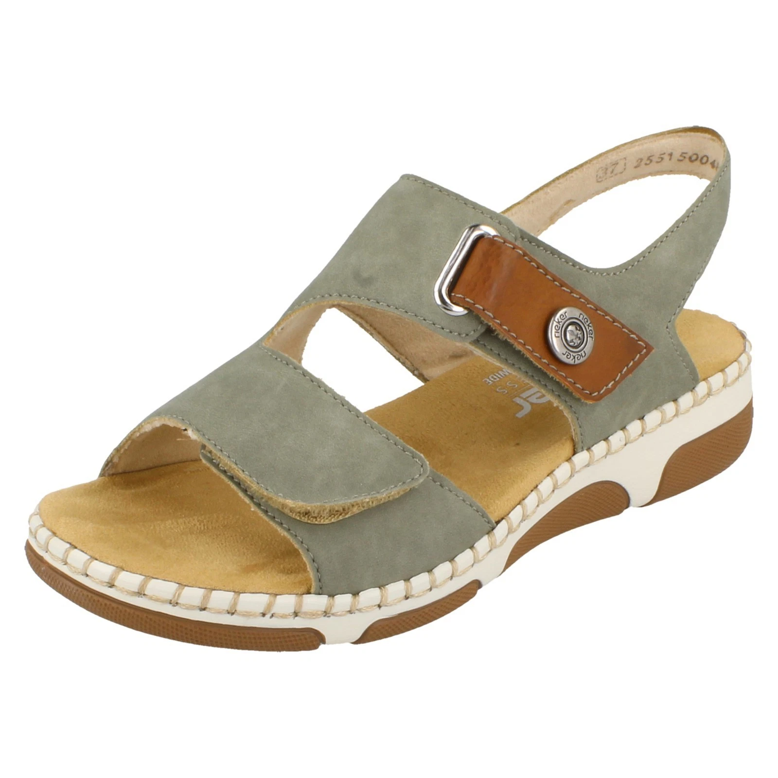 Ladies Rieker - 66280 Casual Extra Wide Adjustable Sandals