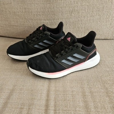 ADIDAS Running Shoes Womens 6 EQ19 Run Cloudfoam Black Screaming Pink H00933