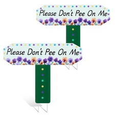 2 Pieces No Dog Pee Sign 11.5  9 Inch No Pooping Dog Sign No Puppy Urine Sig...