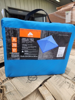 Ozark Trail 10x10 replacement Canopy Gazebo Shelter - Blue ONLY THE CANOPY 