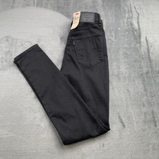 Levi s 721 High Rise Skinny Jeans Women s 4 27x30 Black Stretch Distressed