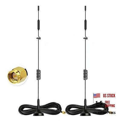 4G LTE Antenna 8dBi Magnetic Base MIMO SMA Male Antenna (2-Pack) Compatible