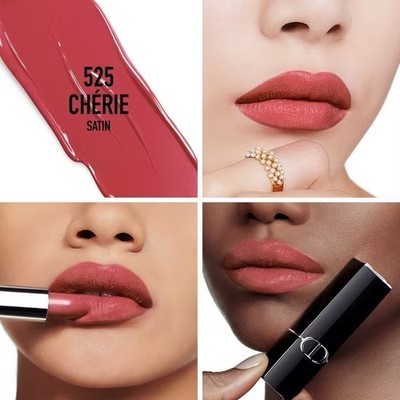 NWT Dior Rouge Dior Couture Color Lipstick Long wear shade cherie 525