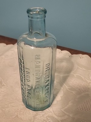 Antique Dr. Baxter's Mandrake Bitters Bottle,  Lord Bros  Burlington VT