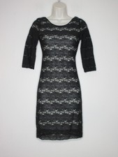 Wet Seal Women's Black Lace Half Sleeve Cocktail Party Mini Dress XS B65