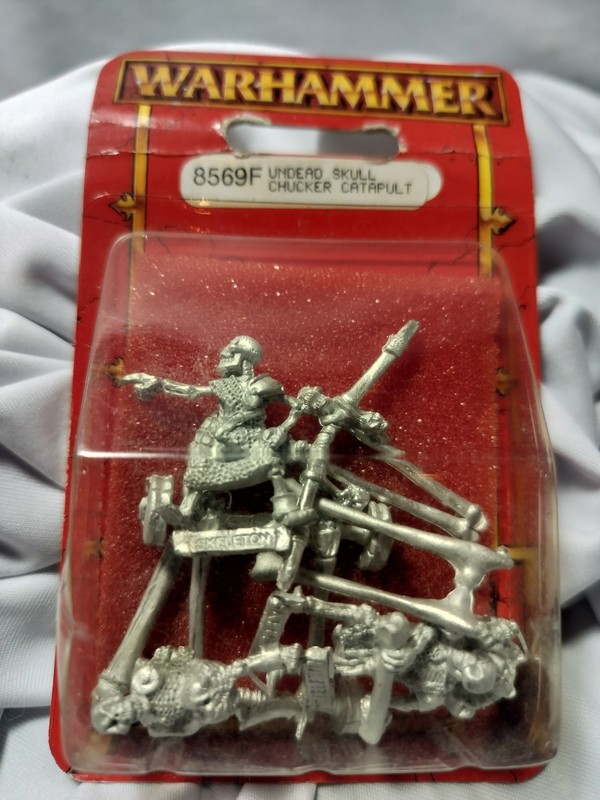 GW WHFB Vampire Counts Undead Skull Chucker Catapult NIB 1997 Metal 5 Models