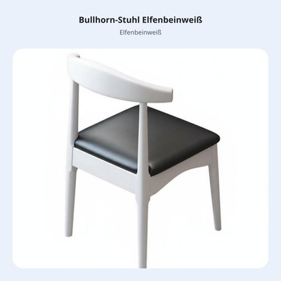 Holzstuhl mit Hornlehne Ergonomische Rückenlehne EsszNordic Aestheticmerstuhl