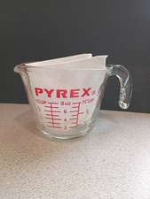 Vintage PYREX 1-Cup Glass Measuring Cup Red Letter #508