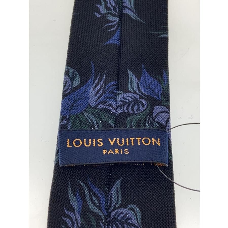 LOUIS VUITTON Silk Tie, Black Floral Pattern, Men's | eBay