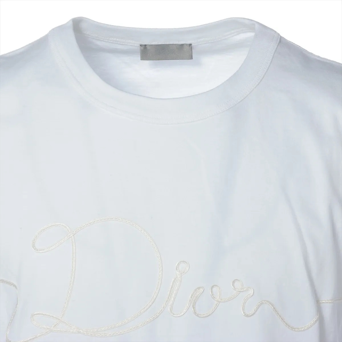 Dior 26SS Cotton T-shirt L Men's White  613J668A0677 Ribbon thumbnail 4