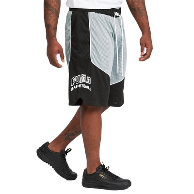 Puma Hoops Game Shorts Mens Black Athletic Casual Bottoms 598169-01