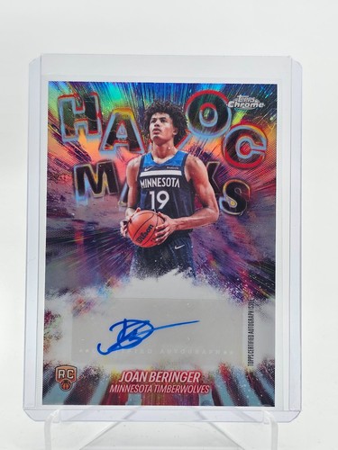 JOAN BERINGER 2025-26 TOPPS CHROME UPDATE HAVOC MARKS REFRACTOR RC AUTO Q4441