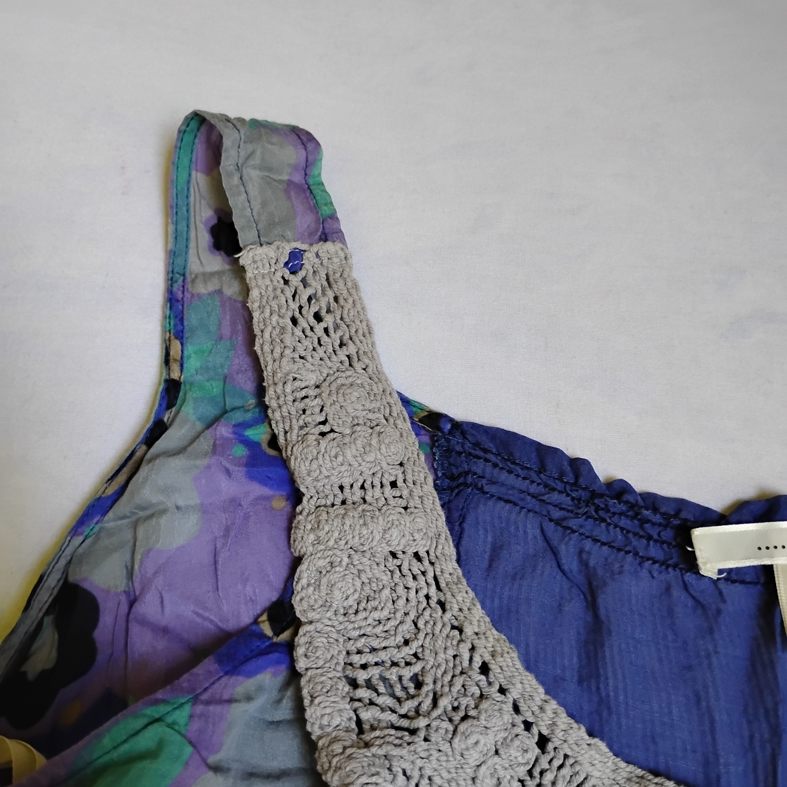 Trinity Top Medium Silk Cotton Patchwork Flowy Fa… - image 4