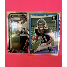 Topps Chrome & Donruss Optic 2025 Jayden Higgins Texans #225 #343 Rookie Lot 2