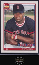1991 Topps Traded #123T Mo Vaughn Rookie Card RC Boston Red Sox. rookie card picture