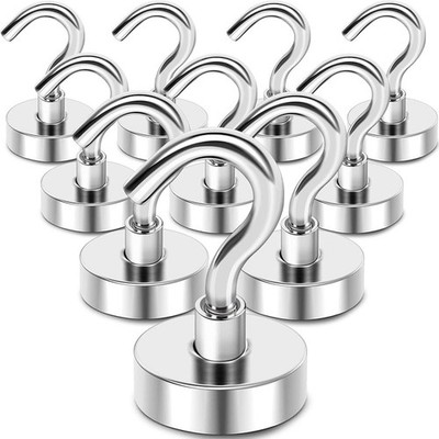 Heavy Duty Neodymium Magnetic Hooks Multi-Purpose Storage Solution Home New