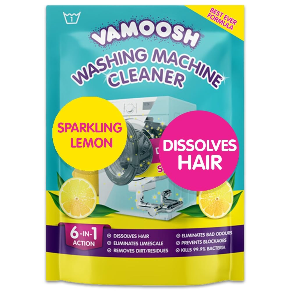 Vamoosh 6-in-1 Washing Machine Cleaner, Dissolves Hair, 175 g (Pack of 1)