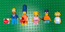 LEGO Simpsons Minifigures LOT Family Homer Marge Lisa Bart Maggie