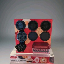 Dash Mini Waffle Maker with 7  Removable Plat...