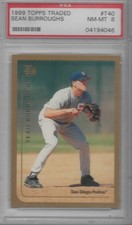 1999 Topps Traded Sean Burroughs Rookie Card #T40 (PSA 8). rookie card picture