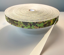 1.5" Nylon Webbing GreenZone Camo 17337 One Side Pattern 100 Yds USA made