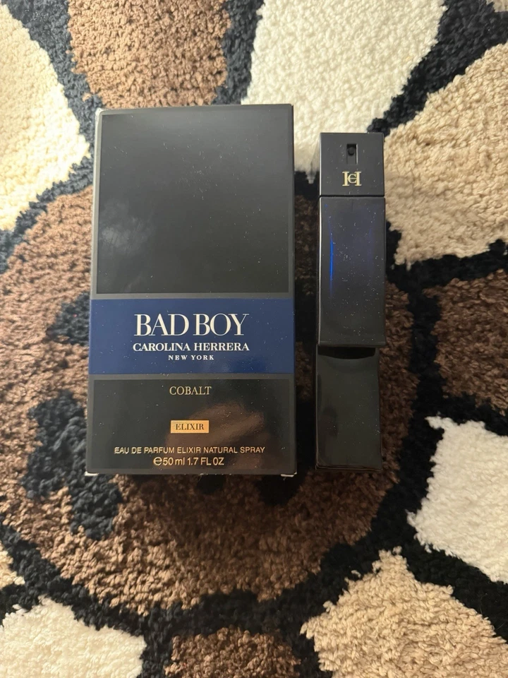 Bad Boy Cobalt Elixir por Carolina Herrera Colonia para Hombres EDP 1.7 oz Nuevo en Caja Foto 2 de 4