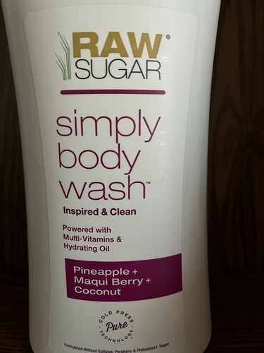 Nuevo Jabón Corporal Raw Sugar Simply, Piña + Baya de Maqui + Coco, 40 fl oz - Imagen 2 de 4