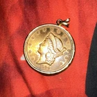 Kellogg & Co 1854 Replica Lady Liberty Coin Pendant Used