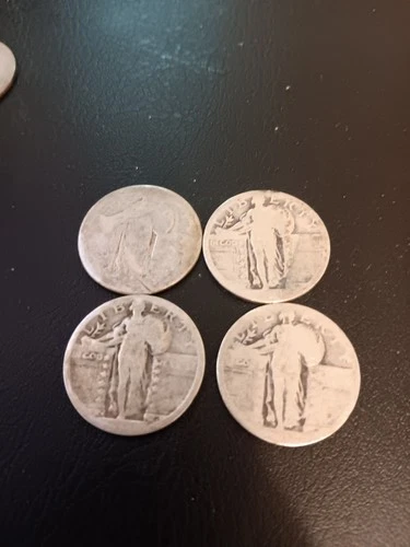 Standing Liberty Quarter No-Date Lots Of 4