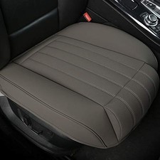 1 PCS Car Seat Cover PU Leather Auto Dark grey-Taupe with Leg Rest-1 piece