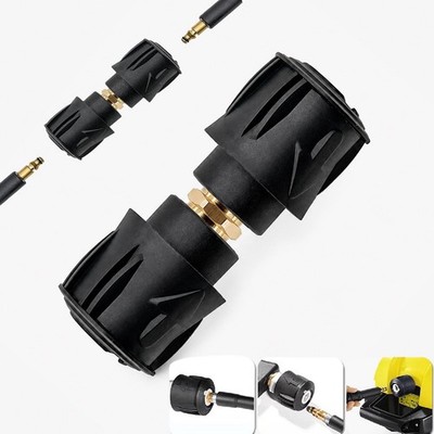 2 Stück Hochdruck Schnellverschraubung für Kärcher Schlauchverbinder M22 14 mm schwarz