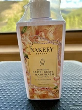 Nakery Beauty Skin Restore Face Body + Hair Wash Seductive Comfort 11.8 oz