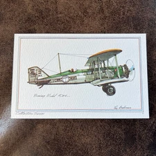 Roy Anderson Art Airplane Jet Postcard Boeing Model 40B-4 1925 Mail Carrier