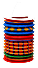 Lampione Lanterna Passante Movimento Carta Bambini 15 CM Rot Blu St Martin Deco