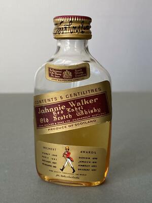 JOHNNIE WALKER Red Label Old Scotch Whiskey 5cl sehr alt! f.SAMMLER Mini-Flasche