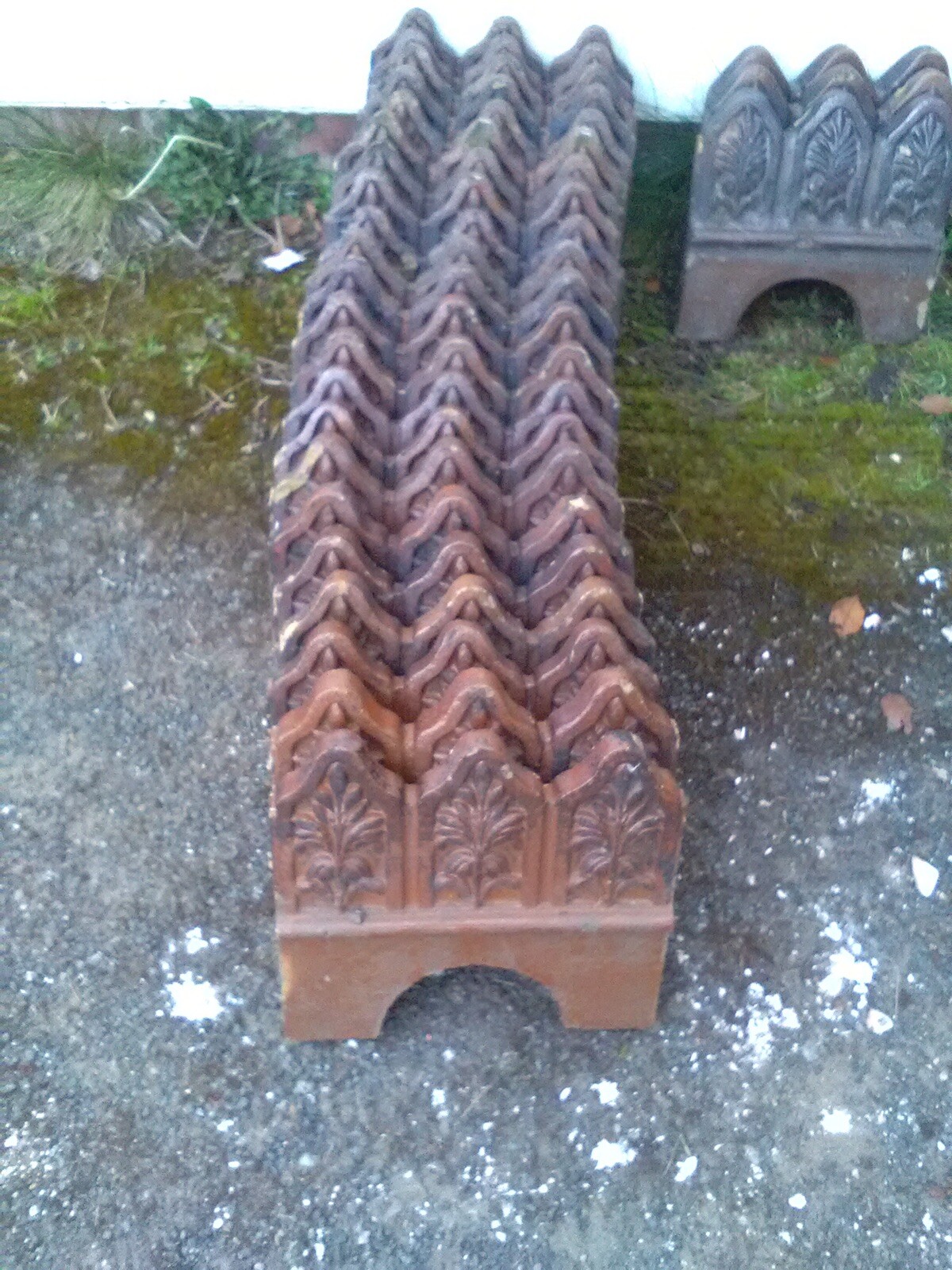 Reclaimed Victorian Garden Edging Tiles X 56 + 14 Posts eBay