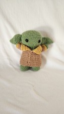 Crocheted Baby Yoda Amigurumi Grogu Disney Star Wars Handmade Doll Plush