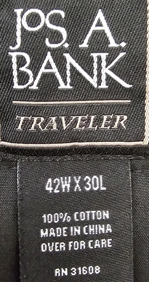 Pantalones para hombre Jos A Bank talla 42 x 30 plisados delanteros Foto 2 de 4