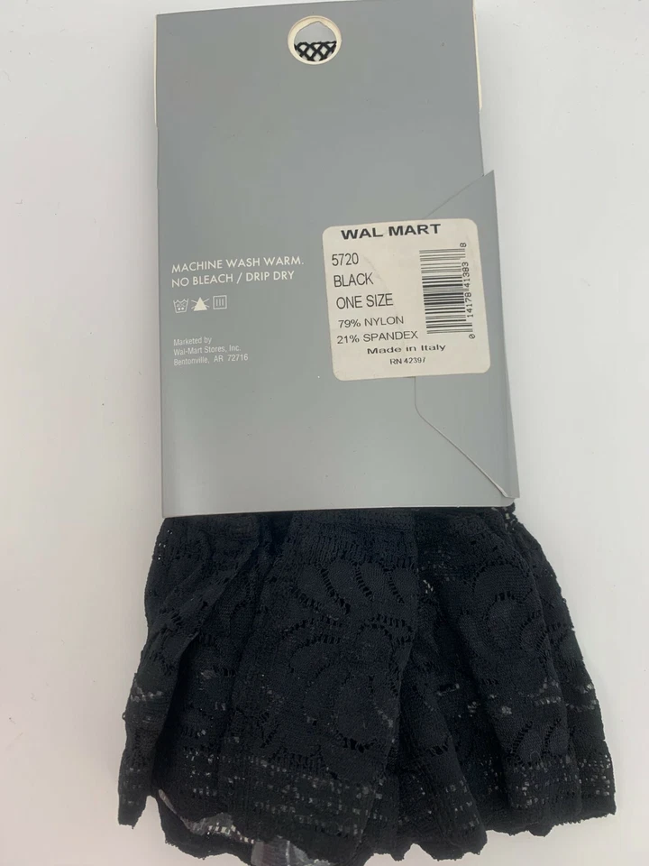 1 Pair NOBO Thigh High Silky Lacetop - Black Fishnet - ONE SIZE - Image 3 of 4