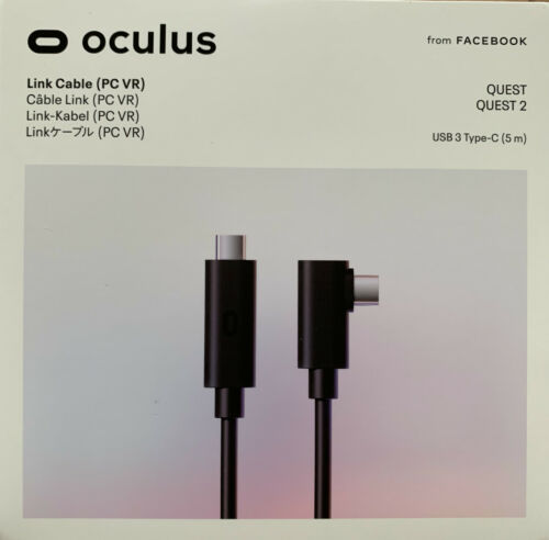 ORYGINALNY kabel Oculus Link do zestawu słuchawkowego Quest 2 VR USB C PC połączenie 5m nowy oryginalne opakowanie - Zdjęcie 1 z 1