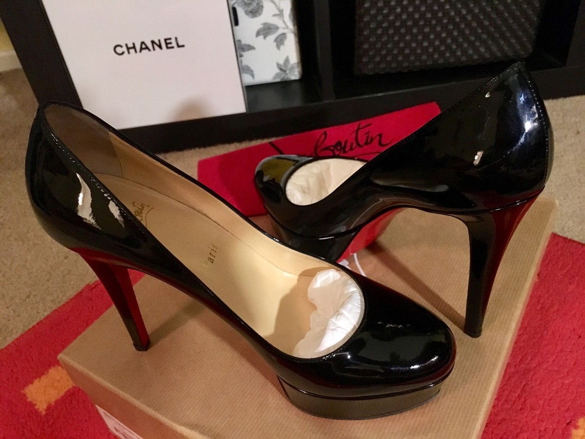 CHRISTIAN LOUBOUTIN BIANCA 120 PATENT CALF LEATHER SIZE