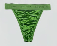 Rio Satin Thong Wide Waistband Green 2XL