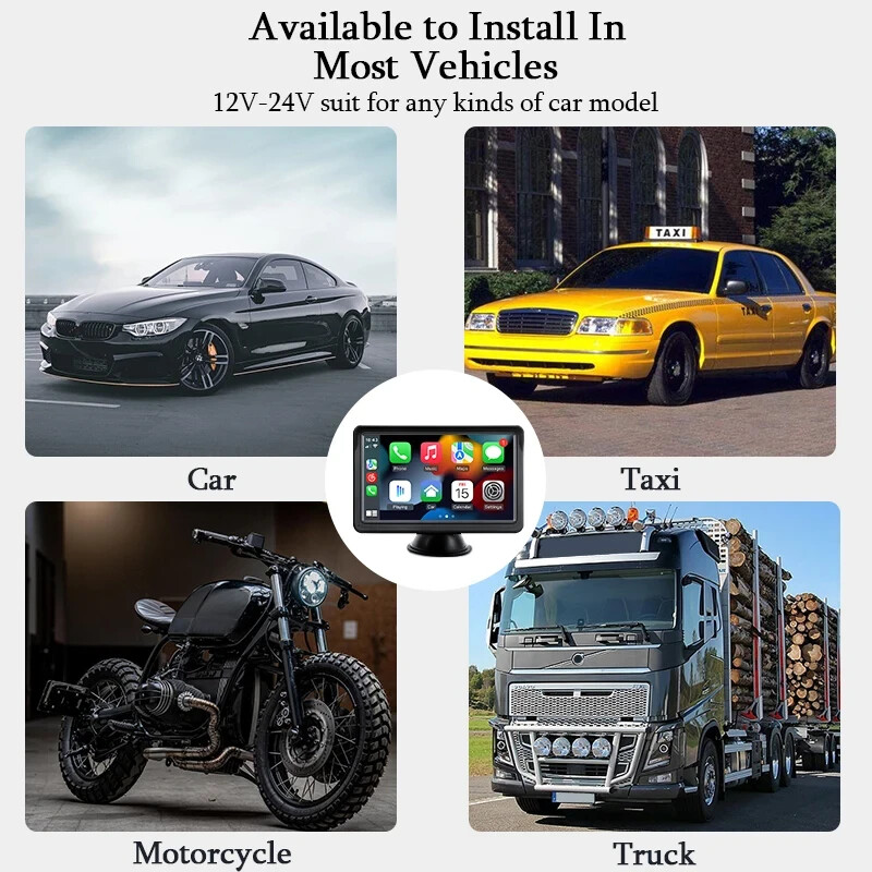 CarPlay Android Auto Lettore Video Touch Screen 7" USB Aux - Miniatura 11