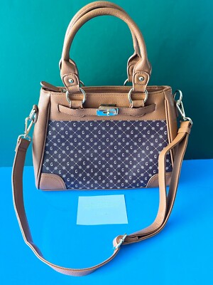 DANBURY MINT Personalized Initial Sachel Shoulder Purse Bag Letter ''G'' Excellent