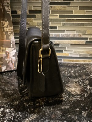 COACH Vintage City Bag Crossbody Black Leather Handbag 9790 | eBay