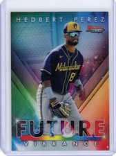 2022 Bowman's Best Hedbert Perez Milwaukee Brewers Future Vibrance Card #BFV-29