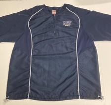 Nike Dry Fit Navy Golf 1/4 Zip Windbreaker Jacket Men's Sz Large Navy Golf Logo