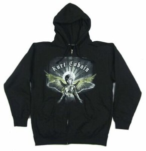 Kurt Cobain Nirvana Anjo No Útero Preto Com Zíper Moletom Com Capuz Novo médio | eBay
